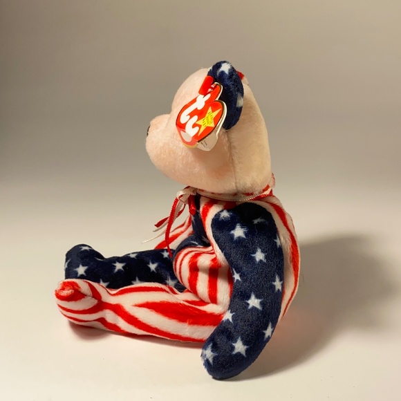 Spangle Bear TY Beanie Baby - Picture 4 of 6